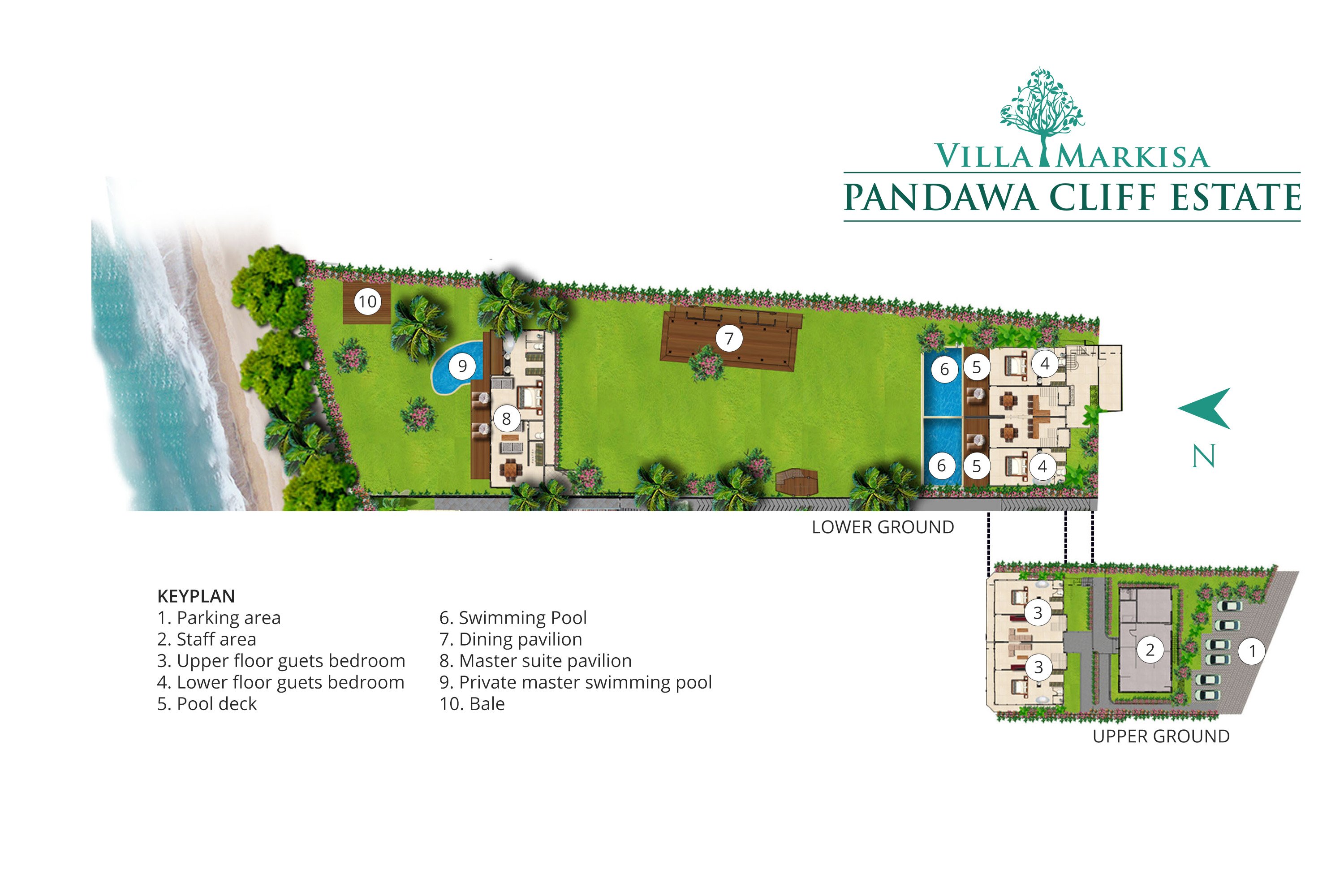 Pandawa Cliff Estate - Villa Markisa Floorplan